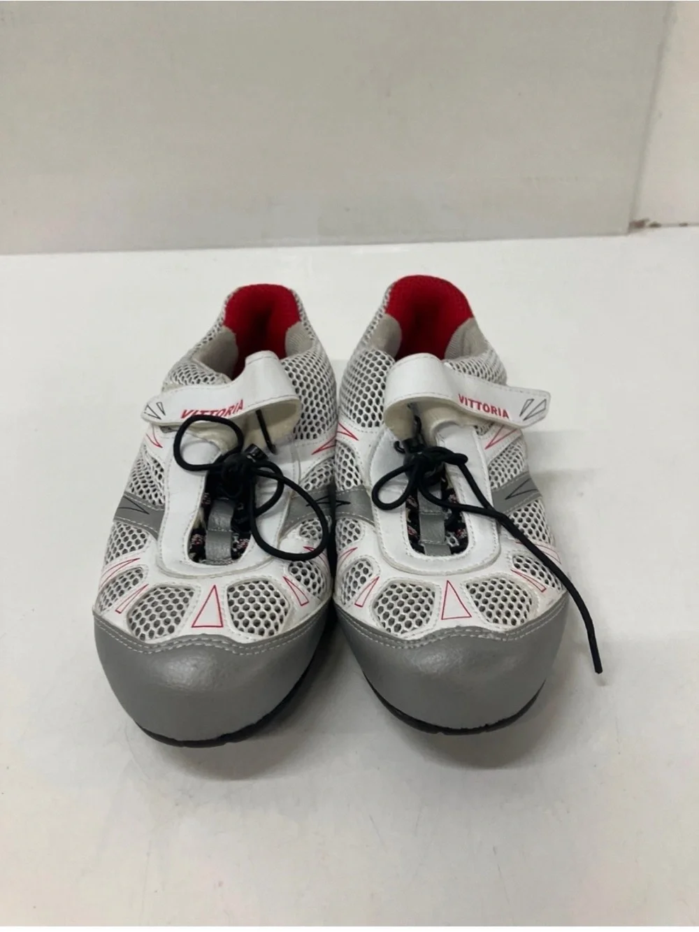 Vittoria Red White & Gray Italian Cycling Shoes Size 41 EU Men’s 8.5 Women’s 10
